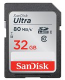 SanDisk Ultra 32GB Class 10 SDHC UHS-I Memory Card Up to 80MB SDSDUNC-032G-GN6IN