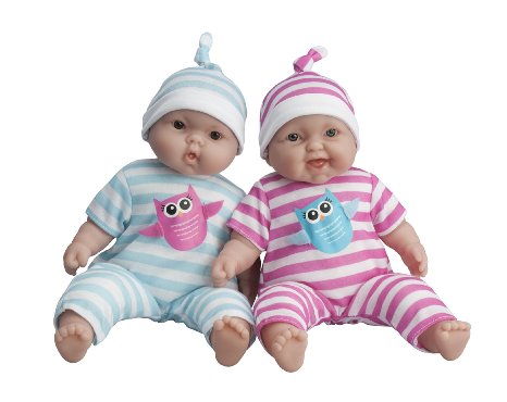 JC Toys Lots to Cuddle Babies, 13-Inch Baby Soft Doll Soft Body Twins, Designed by Berenguer