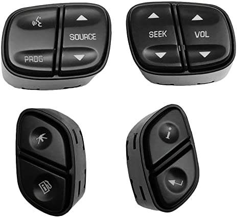 JoyTutus Fits Chevy Silverado Steering Wheel Radio Control Switch Buttons fits GMC Sierra 2003 2004 2005 2006 2007