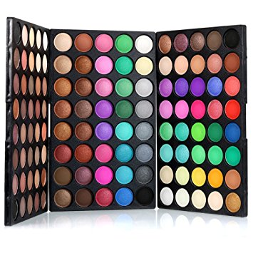 120 Colors Eyeshadow Palette Makeup Set,SILVERCELL Shimmer Natural Nude and Bright Combination