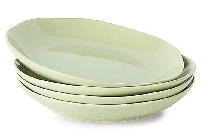 LE TAUCI 4 Piece Porcelain Dinner Plate Set 10 Inch，Mint Green