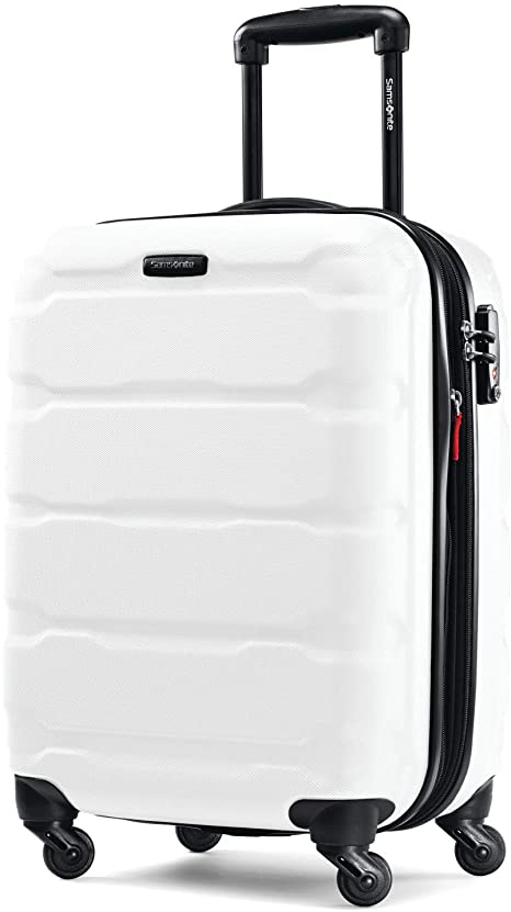 Samsonite Omni PC Hardside Expandable Luggage with Spinner Wheels, White, Carry-On 20-Inch