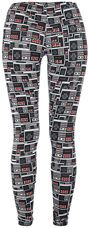 Official Womens Retro NES Controller All Over Print Retro Leggings - Nintendo