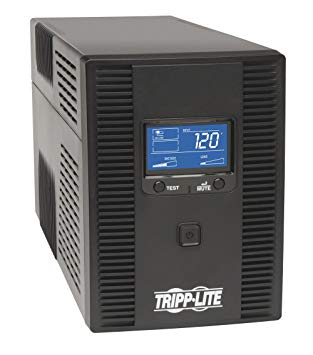 Tripp Lite 1500VA UPS LCD Battery Back Up Tower AVR 120-Volt USB Coaxial RJ45, Black (OMNI1500LCDT)