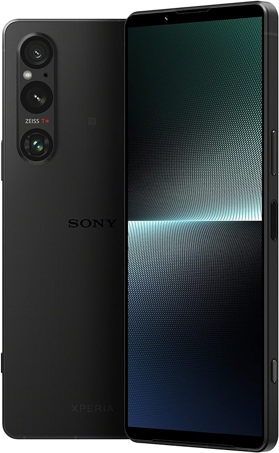 Sony Xperia 1 V Black - 6.5 Inch 21:9 Wide 4K HDR OLED - 120Hz Refresh rate -Triple lens(with Next Gen Sensor & ZEISS)- 3.5 mm audio jack - Android 13 - SIM free - Dual SIM hybrid