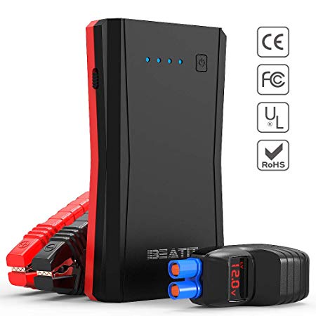 BEATIT B10PRO QDSP 800A Peak 12V Portable Car Lithium Jump Starter (up to 7.2L Gas or 5.5L Diesel Engine) Battery Booster Phone Charger Power Pack with Smart Jumper Cables