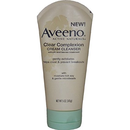 Aveeno Clear Complexion Cream Facial Cleanser With Salicylic Acid Blemish Treatment, 5 Fl. Oz