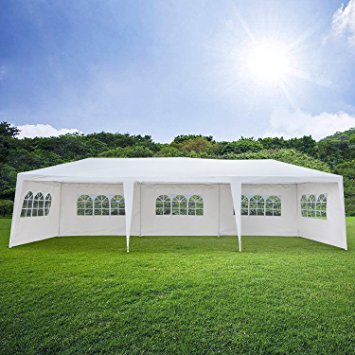 Mefeir 10’x30’ Outdoor Canopy party wedding Tent with 8 Removable Panels Sidewalls,Upgraded Tube,Waterproof Sun Shelter Anti UV Protection for carport Gazebo Shed Beach Backyard Pool