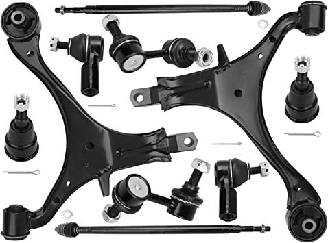 Drivestar 10pc Set Front Lower Control Arms Ball Joints Tie Rods Sway Bars Replacement for 2002 2003 2004 2005 2006 for Honda CR-V