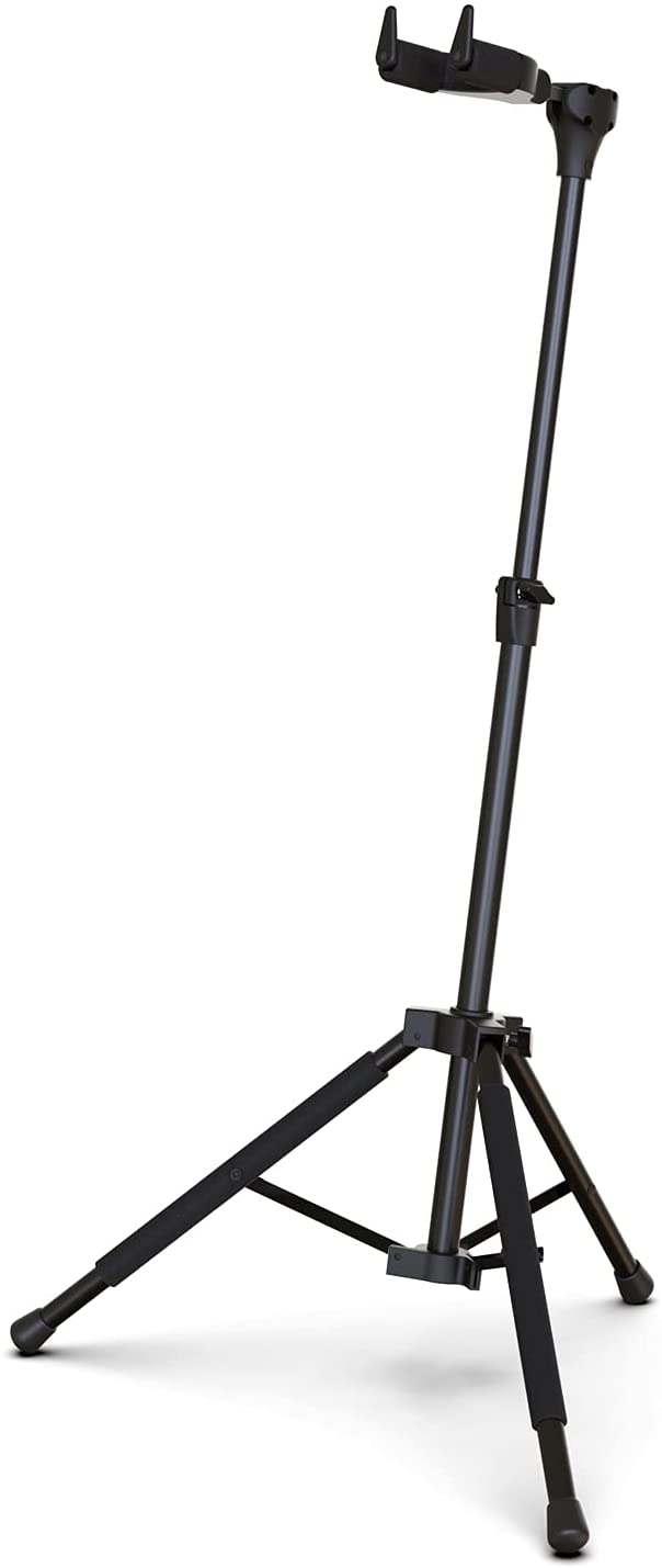 Guitar Stand, Ohuhu Auto Lock Vertical Guitar Stands, Universal Portable Tripod Guitar Stand Acoustic, Adjustable Folding Electric Guitar Stand for Guitars, Basses, Mandolins, Banjos, Ukuleles