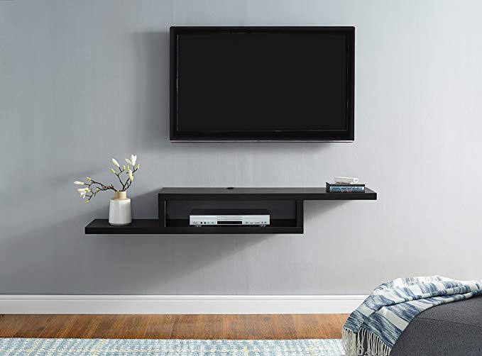 Martin Furniture  60" Asymmetrical Wall Mounted A/V Console, 60inch, Black