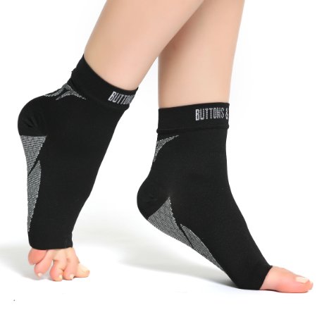 Plantar Fasciitis Socks - Compression Foot Sleeves - Toeless Socks for Heel Arch and Ankle Braces Support - Relieves Foot Pain and Swelling - Promote Blood Circulation and Fight Fatigue