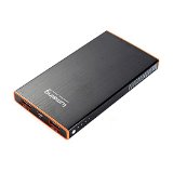 Lumsing 6000mAh Ultra Slim Portable Power Bank External Battery Pack Backup Charger with Quick Charge and Aluminium Alloy Body Design Blackorange