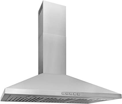 BROAN NuTone BWP2366SS Convertible Wall-Mount LED Lights Pyramidal Chimney Range Hood, 36-Inch, Stainless Steel