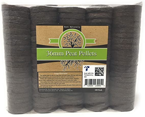 Root Naturally 36mm Peat Pellets - 100 Count
