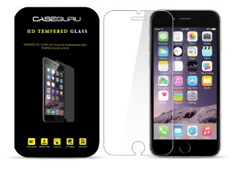 Caseguru iPhone 6 PLUS and iPhone 6S PLUS Tempered Glass Screen Protector Worlds Best Japanese PET Glass for iPhone 6S PLUS 55 HD Clear Advanced 9HBallistic Glass Maximum Glass Screen Protector