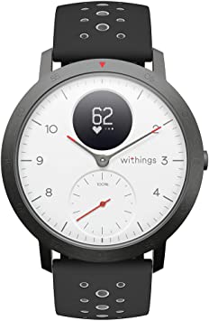 Withings Steel HR Sport Smartwatch (40mm) - Activity Tracker, Heart Rate Monitor, Sleep Monitor, GPS, Water Resistant Smart Watch