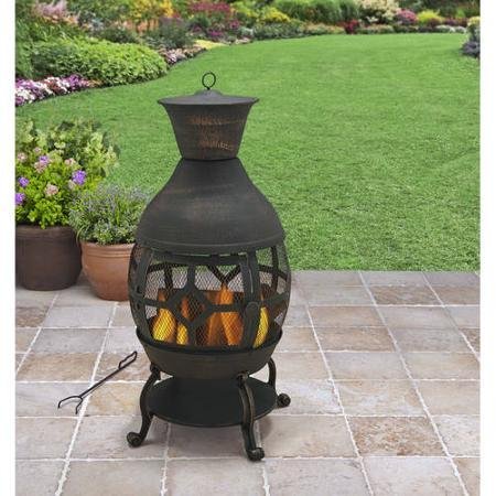 Better Homes and Gardens Cast Iron Chiminea, Antique Bronze by Better Homes