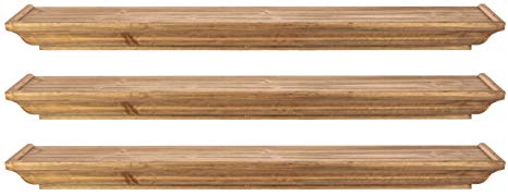 kieragrace Muskoka Fitz Wood Shelves - Walnut, 36-Inch, Set of 3