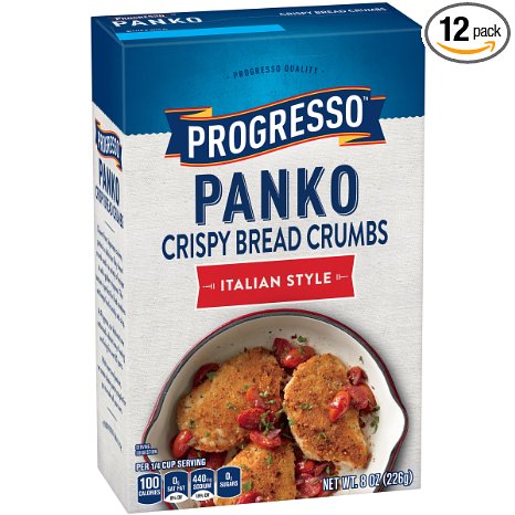 Progresso Panko Bread Crumbs, Italian Style, 8 oz (Pack of 12)