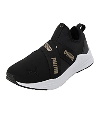 Puma Womens Wired Run Slipon Metallics Sneaker