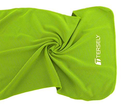 Tersely Cooling Towel 40quotx12quot Ice Towel Microfibre Towel For Instant Cooling Relief Cool Cold Towel for Yoga Beach Golf Travel Gym Sports Swimming Camping as Cooling Neck Headband Bandana