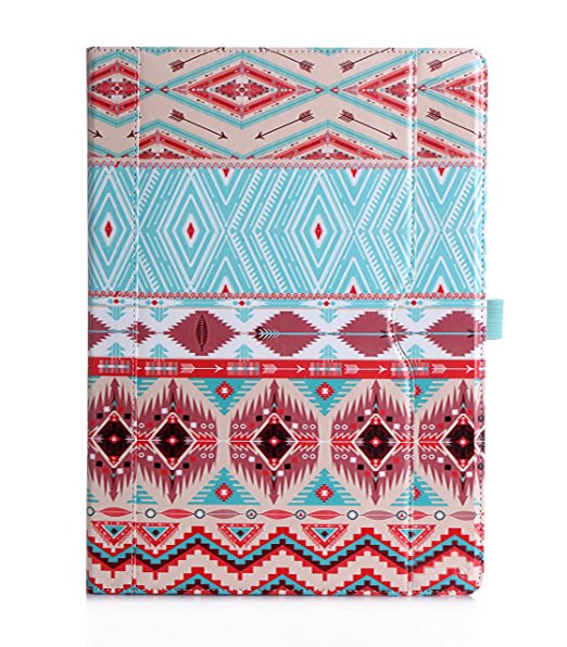 Apple iPad Pro 12.9 Case, ProCase Stand Folio Case Cover for Apple iPad Pro 12.9 inch, with Multiple Viewing angles, auto Sleep/Wake, Document Card Pocket - Aztec1