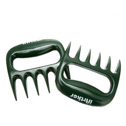 iArtker BBQ Meat Claws Pulled Pork Shredder Bear Paw, Meat Handler Carving Safe , Green