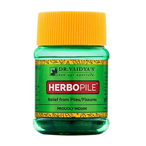 Dr. Vaidya's New Age Ayurveda | Herbopile | Ayurvedic Pills For Fissures and Piles | 30 Pills x 2