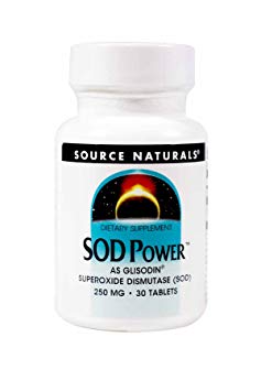 Source Naturals SOD Power 250mg Superoxide Dismutase As Glisodin Nutricosmetic Supplement - 30 Tablets