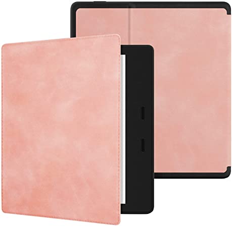 Ayotu Skin Touch Feeling Case for All-New Kindle Oasis(10th Gen, 2019 Release & 9th Gen, 2017 Release),with Auto Wake/Sleep,New Waterproof 7''Kindle Oasis Cover,Soft Shell Series KO The Pink