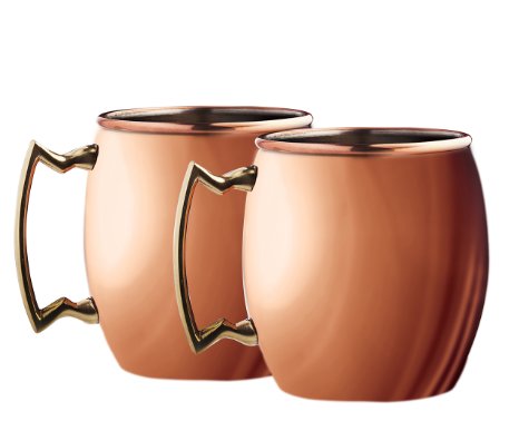 Silver One intl MG-2PK Moscow Mule Mug (Pack of 2), 20 oz., Copper