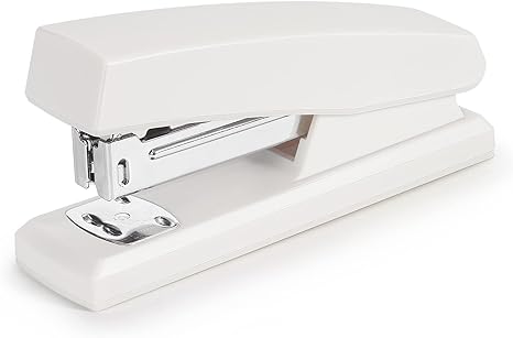 Stapler, Office Stapler, Desktop Stapler for School College Office Supplies Portable Durable Staplers (White)