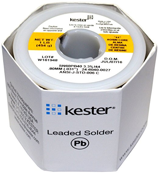 KESTER SOLDER 24-6040-0027 60/40 Stand, 0.031" Diameter, "44", 1.5"