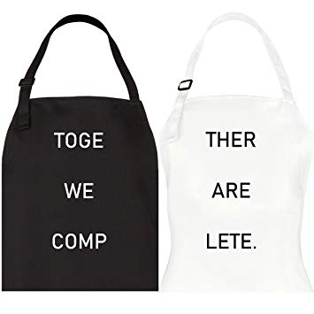 Let the Fun Begin Together Complete Aprons Set, His Hers Couple Gifts for Engagement Wedding, Anniversary or Bridal Shower Gift
