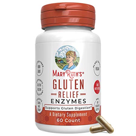 Gluten Enzyme by MaryRuth - Digest Gluten and Casein - Supports Healthy Digestion and Nutrient Absorption - Gluten Blocker - Vegan - 60 Count