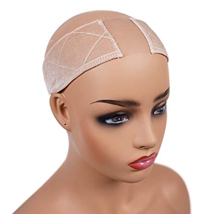 Wig Grip Headband for Wigs and Hats Velvet Non-slip Hair Band Comfort Swiss Lace Band for Frontals with Adjustable Closure (Beige)