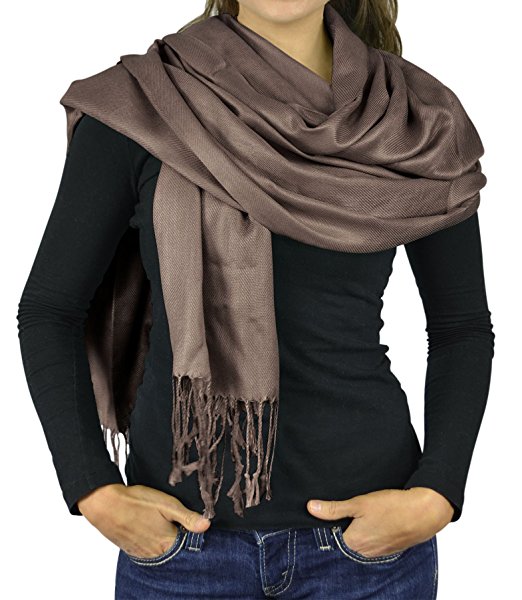 Women Scarf Viscose Pashmina Scarves / Shawl Wrap - Solid Colors Scarves For Women