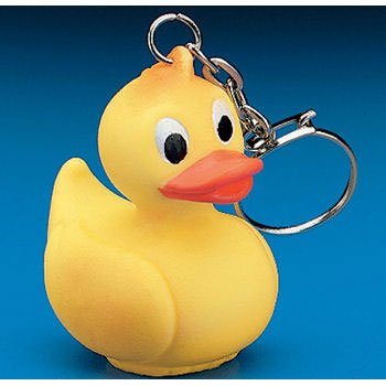 12 Rubber Duck Ducky Duckie Keychains Baby Shower Birthday Party Favors, 2" x 2"