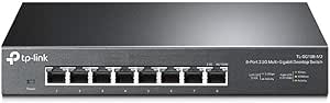 TP-Link TL-SG108-M2 Switch 2.5 Gigabit 8 Ports 2.5 Gbps, Switch Ethernet, Switch RJ45, Boitier Métal, Brancher et Utiliser, NAS 2.5G, Serveur 2.5G, Ordinateur de Jeu, Vidéo 4K