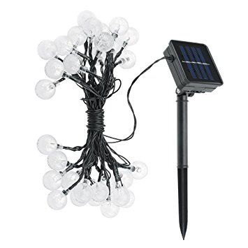 Cymas Outdoor String Lights Solar Decorative Light with 30 LED Crystal Ball for Outdoor, Garden, Patio, Deck Decoration