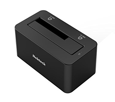 Nekteck USB Type C USB3.1 (USB-C) to SATA 2.5/3.5 Inch External Hard Drive Disk Docking Station Enclosure for for 3.5" 2.5" SATA HDD and SSD [Support 8TB] - Tool Free, 1 Bay