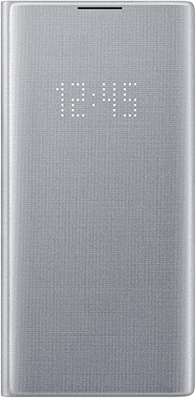 Samsung Galaxy Note10  Case, LED Wallet Cover - Silver (US Version with Warranty)