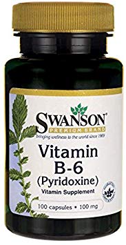 Swanson Vitamin B-6 (Pyridoxine) 100 Milligrams 100 Capsules