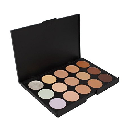 FantasyDay Pro 15 Colors Cream Concealer Camouflage Makeup Palette Contouring Kit #1 - Ideal for Professional and Daily Use