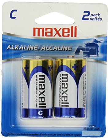 Maxell 723320 Alkaline Battery C Cell 2-Pack