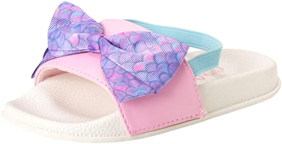 JoJo Siwa Toddler Girls Open Toe Slide Sandals with Signature Bow