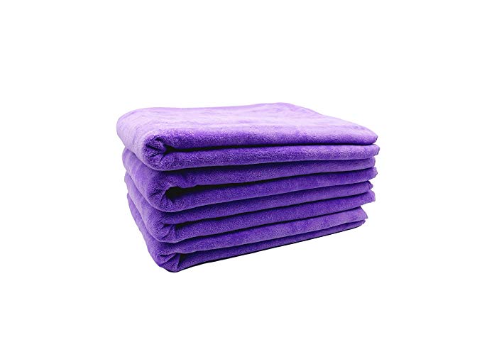 robesale Cotton Velour Towels for Bath, Lavender, Set of 4