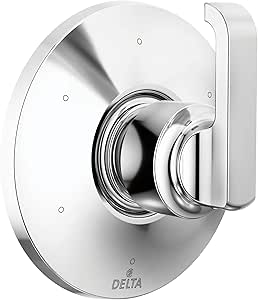 Delta Faucet Tetra Chrome 6-Setting Shower Handle Diverter Trim Kit, Chrome Diverter Valve Trim Kit, Shower Diverter, Lumicoat Chrome T11989-PR (Valve Not Included)