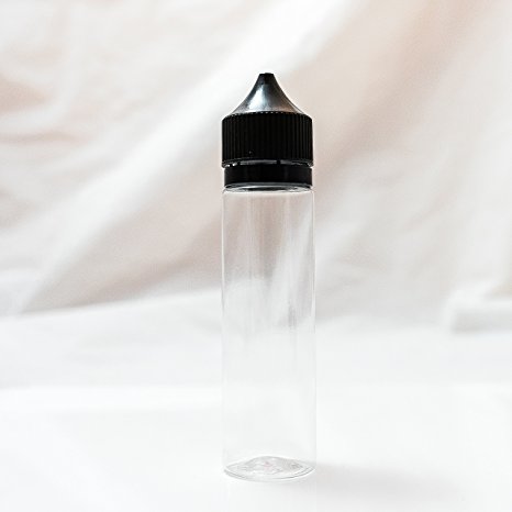 Chubby Gorilla PET Bottles (3-Pack) (60ML, Clear Transparent w/Black Cap)